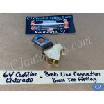 OEM  1958 1959 1960 1961 1962 1963 1964 1965 1966 1967 1968 Cadillac Deville Eldorado Fleetwood BRAKE LINE PIPE CONNECTION TEE TREE BRASS FITTING #1470275